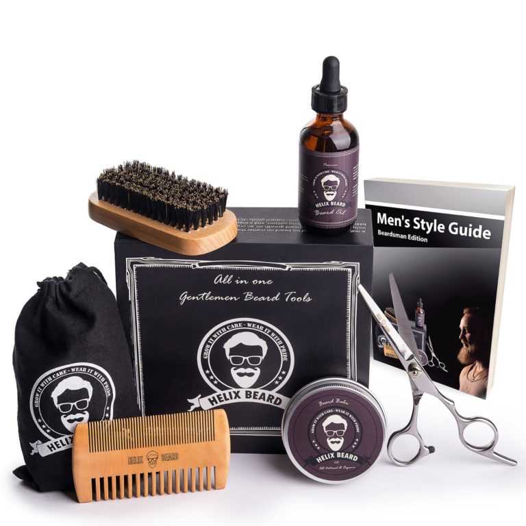 UPGRADED Beard Grooming Kit for Men Grow a Bushy Beard Care Set with